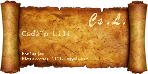 Csép Lili névjegykártya
