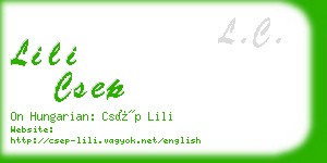 lili csep business card